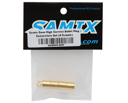 Samix 8mm High Current Bullet Plug Connectors Set (4 Female)
