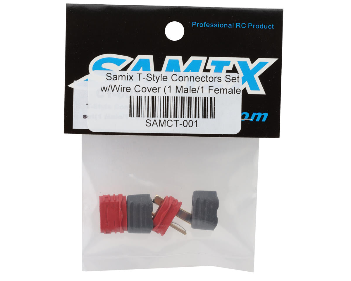 Samix T-Style Connectors Set w/Wire Cover (1 Male/1 Female)