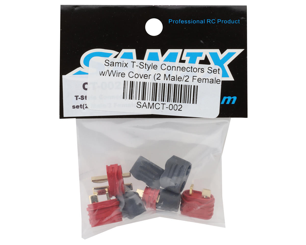 Samix T-Style Connectors Set w/Wire Cover (2 Male/2 Female)