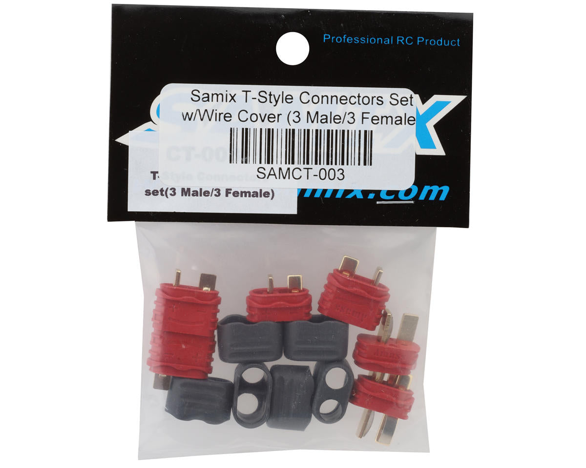 Samix T-Style Connectors Set w/Wire Cover (3 Male/3 Female)