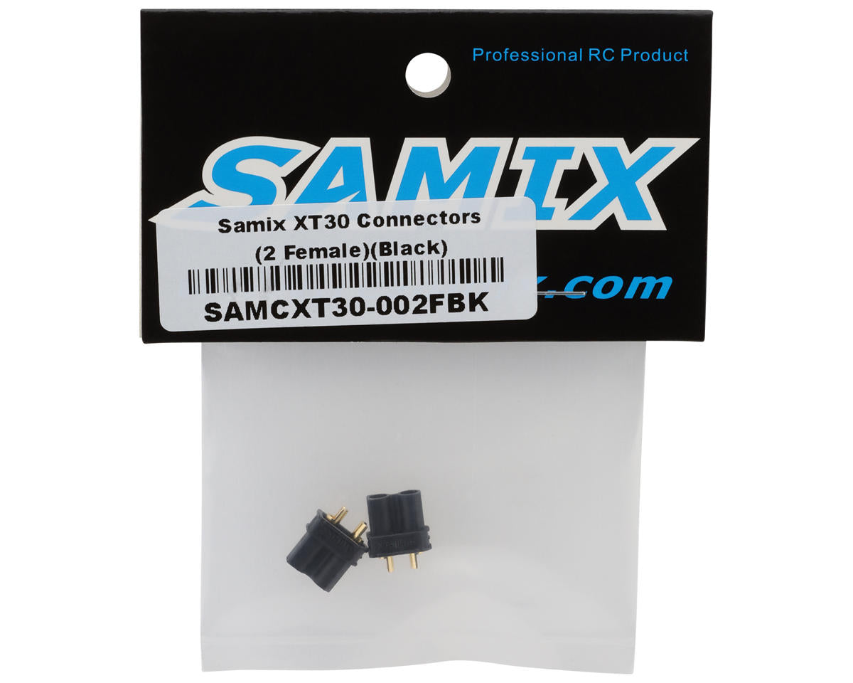 Samix XT30 Connectors (Black) (2 Female)