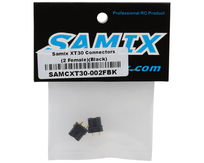 Samix XT30 Connectors (Black) (2 Female)