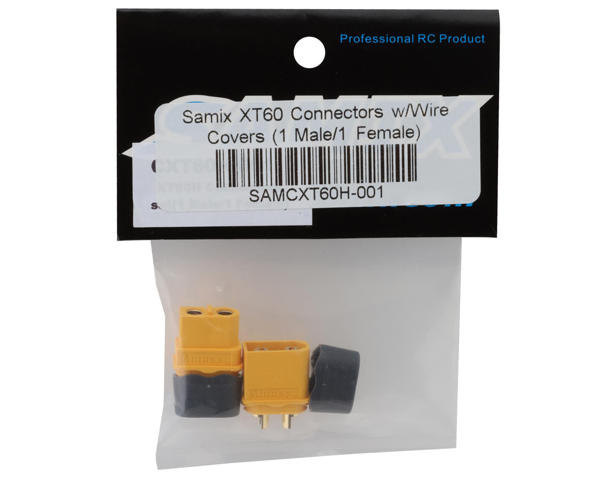 Samix XT60 Connectors w/Wire Covers (1 Male/1 Female)