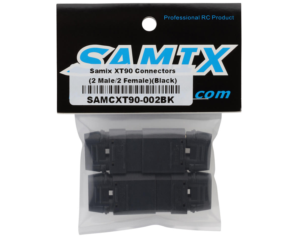 Samix XT90 Connectors (Black) (2 Male/2 Female)