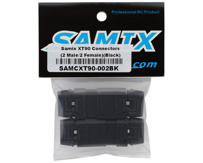 Samix XT90 Connectors (Black) (2 Male/2 Female)