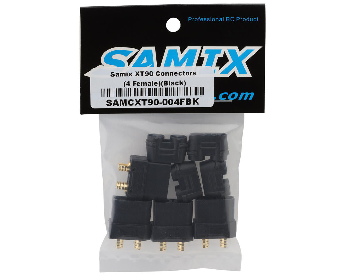 Samix XT90 Connectors (Black) (4 Female)