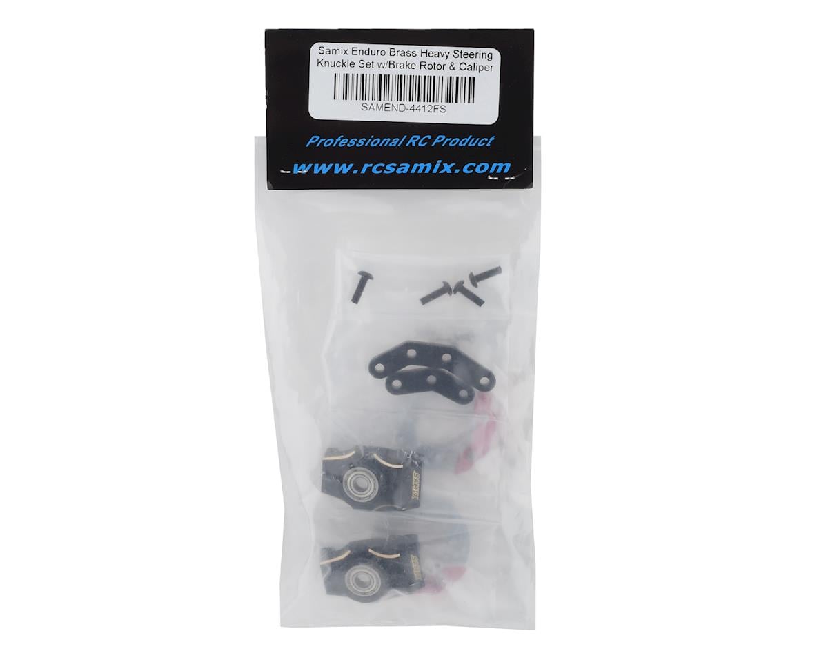 Samix Enduro Brass Heavy Steering Knuckle Set w/Brake Rotor & Caliper