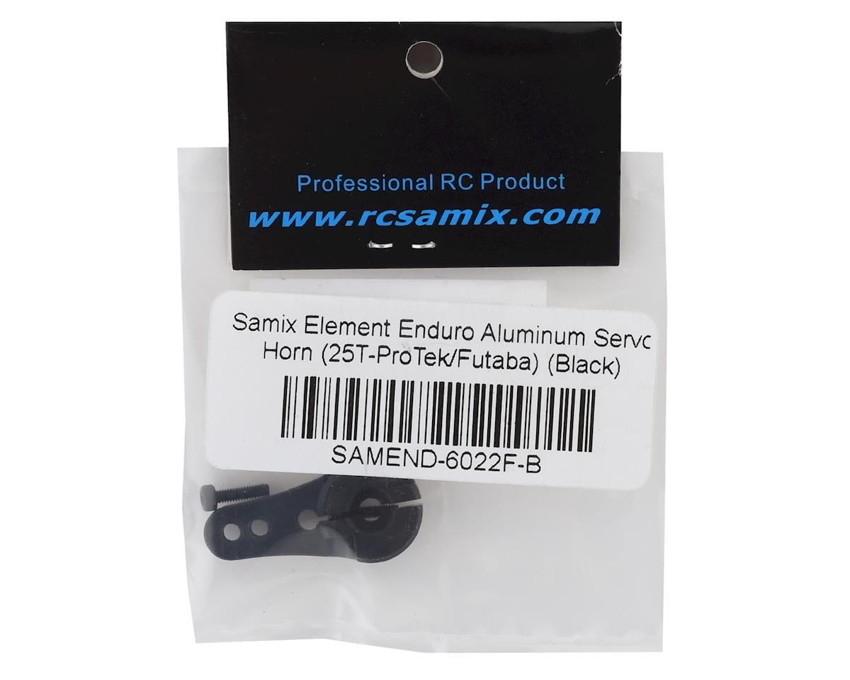 Samix Element Enduro Aluminum Servo Horn (25T-ProTek/Futaba) (Black)