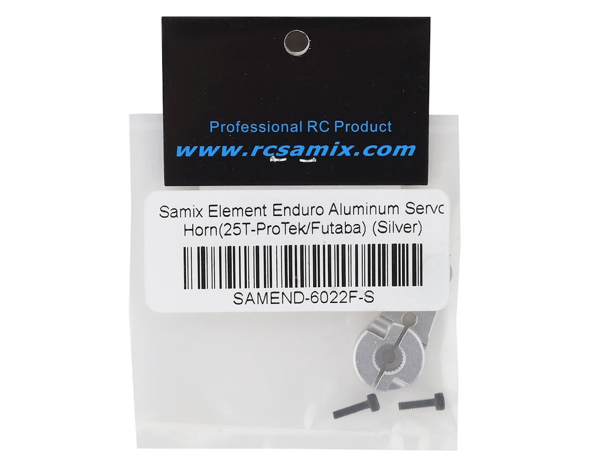 Samix Element Enduro Aluminum Servo Horn (25T-ProTek/Futaba) (Silver)