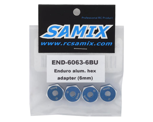 Samix Element Enduro Aluminum Hex Adapter (Blue) (4) (6mm)