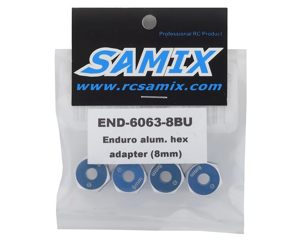 Samix Element Enduro Aluminum Hex Adapter (Blue) (4) (8mm)