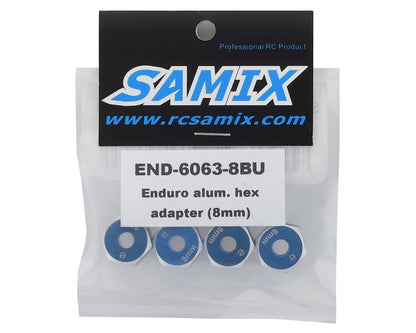 Samix Element Enduro Aluminum Hex Adapter (Blue) (4) (8mm)
