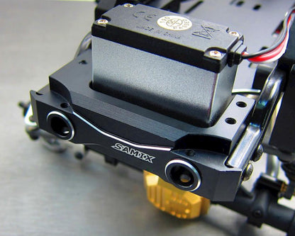 Samix Enduro Aluminum Short Front Bumper Mount w/Adjustable Servo Mount (Black)