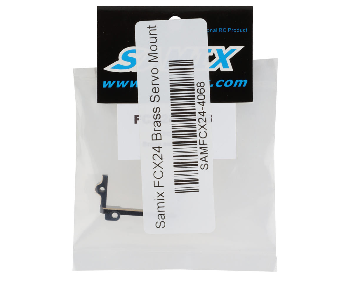 Samix FCX24 Brass Servo Mount (Black) (6g)
