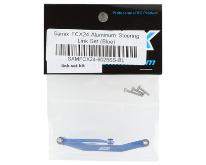 Samix FCX24 Aluminum Steering Link Set (Blue)