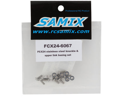 Samix FCX24 Stainless Steel Knuckle & Upper Link Bushing Set
