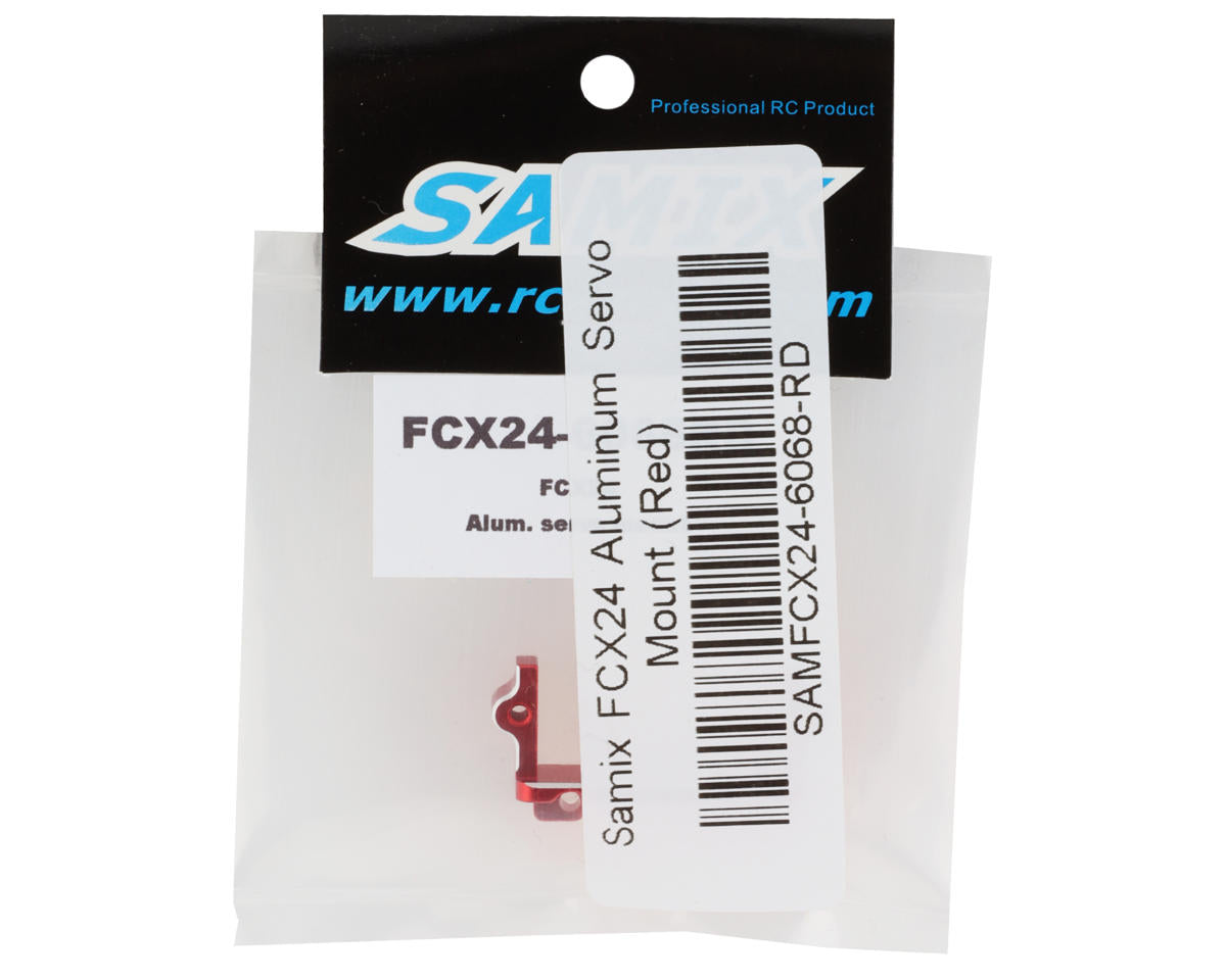 Samix FCX24 Aluminum Servo Mount (Red)