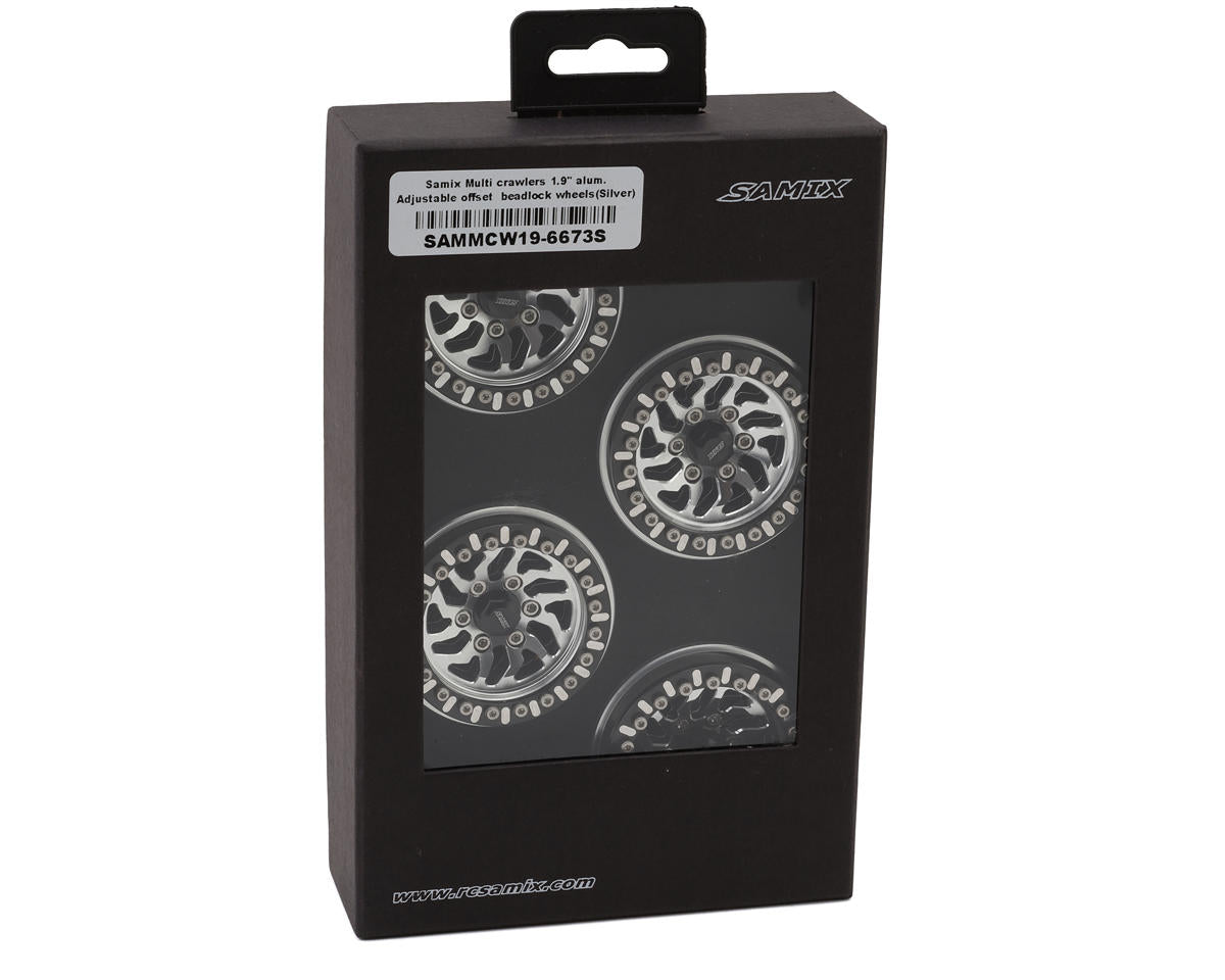 Samix Multi Crawlers "Angled Spoke" 1.9" Aluminum Adjustable Offset Beadlock