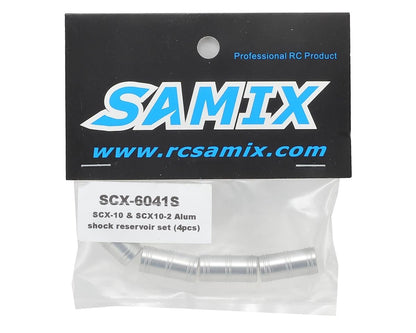 Samix SCX10 Aluminum Shock Reservoir Set (Silver) (4)