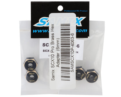 Samix Axial SCX10 Pro Brass Hex Adapters (6mm) (4)