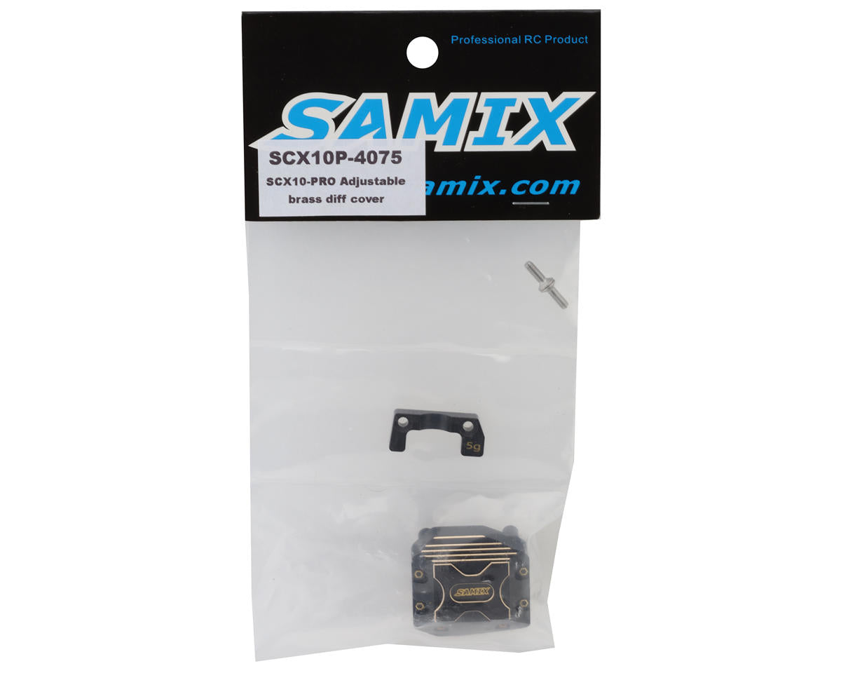 Samix Axial SCX10 Pro Adjustable Weight Brass Differential Cover (Black)