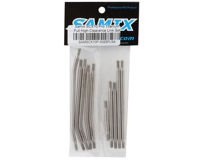 Samix SCX10 Pro Titanium High Clearance Links (10) (Servo On Axle Setup)