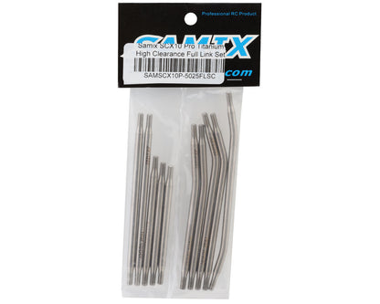 Samix SCX10 Pro Titanium High Clearance Links (10) (Chassis Mounted Servo)