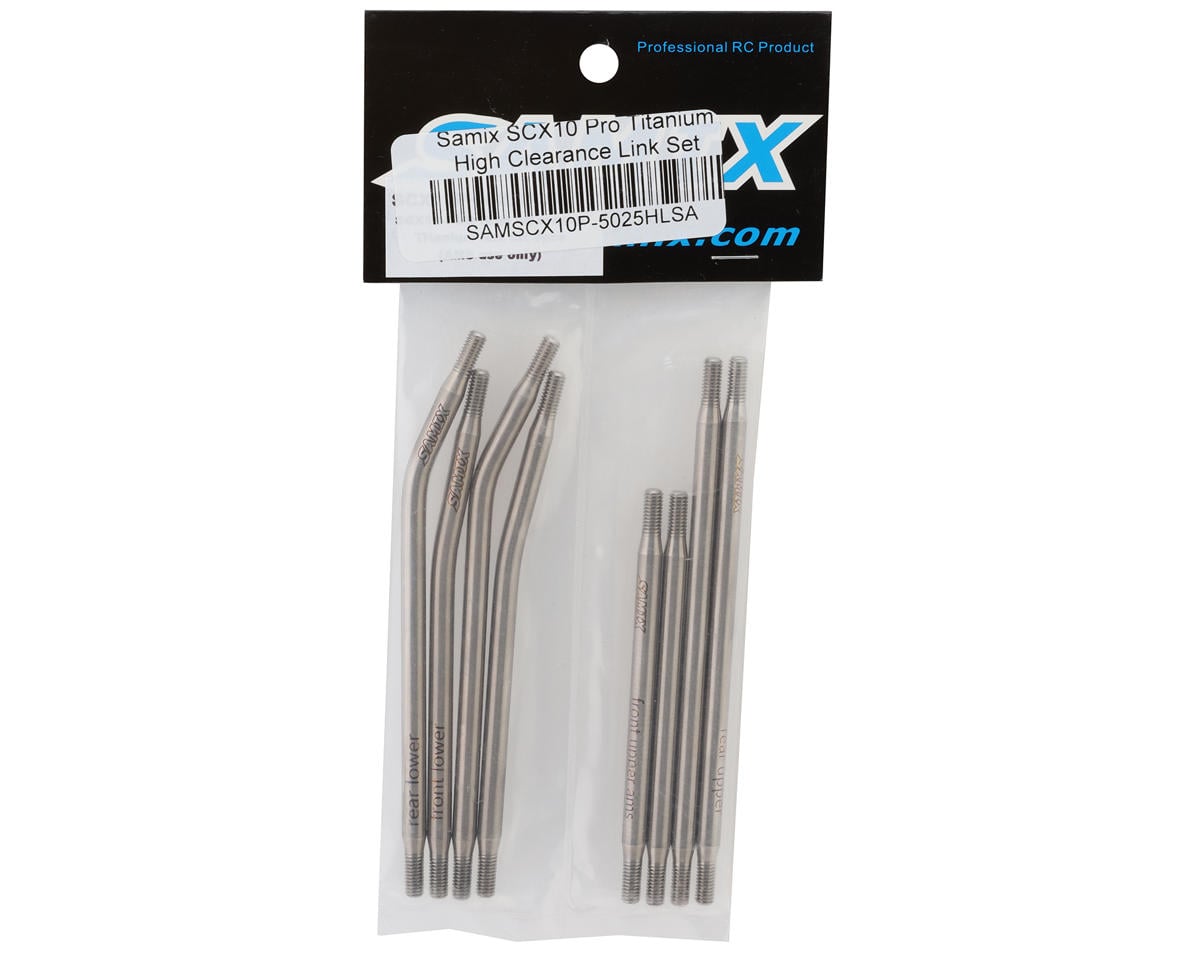 Samix SCX10 Pro Titanium High Clearance Links (8) (Axle Mounted Servo)