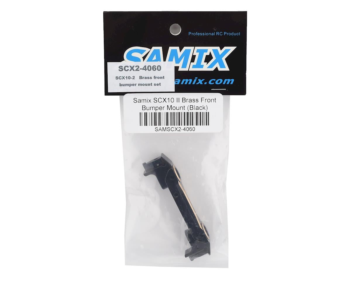 Samix SCX10 II Brass Low Profile Front Bumper Mount (Black)
