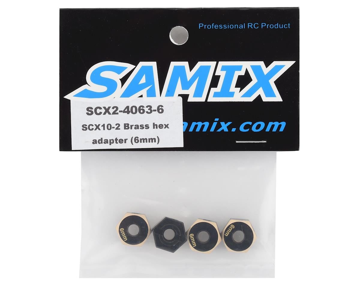 Samix SCX10 II Brass 12mm Hex Adapter (4) (6mm)