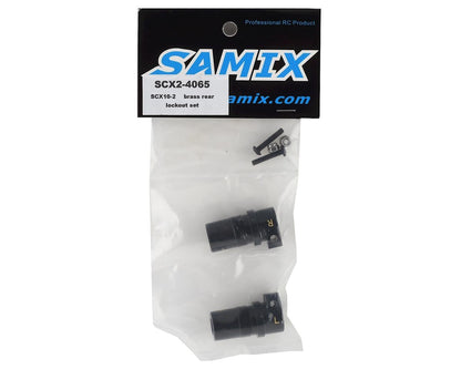 Samix SCX10 II Brass Rear Lockout (Black) (2)