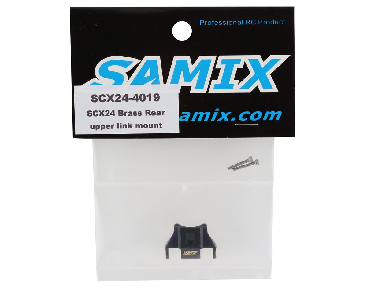 Samix SCX24 Brass Rear Upper Link Mount (Black) (5g)