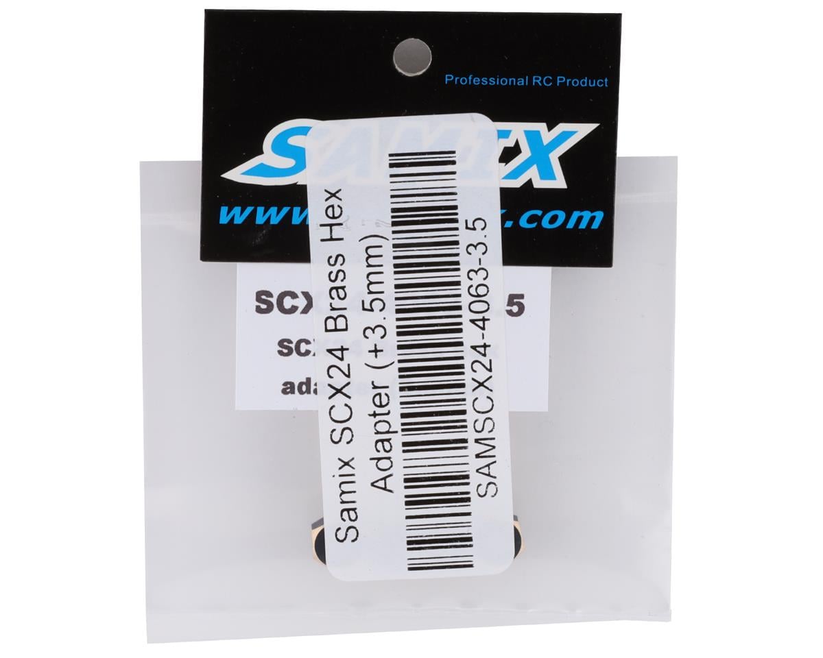 Samix SCX24 Brass Hex Adapter (4) (3.5mm) (1g)