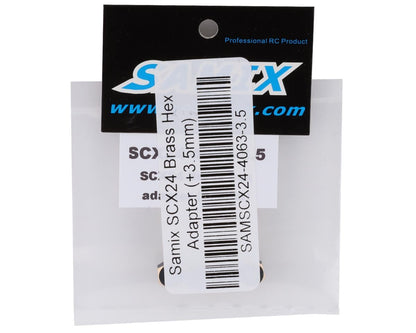 Samix SCX24 Brass Hex Adapter (4) (3.5mm) (1g)