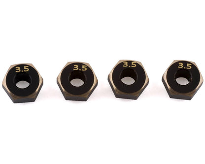 Samix SCX24 Brass Hex Adapter (4) (3mm) (0.5g)