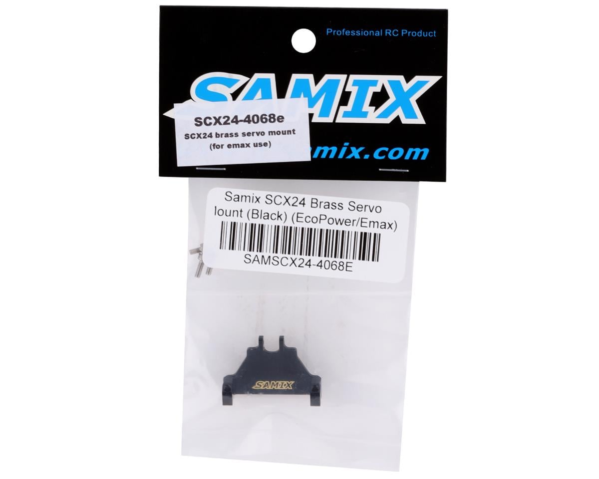 Samix SCX24 Brass Servo Mount (Black) (EcoPower/Emax) (7g)