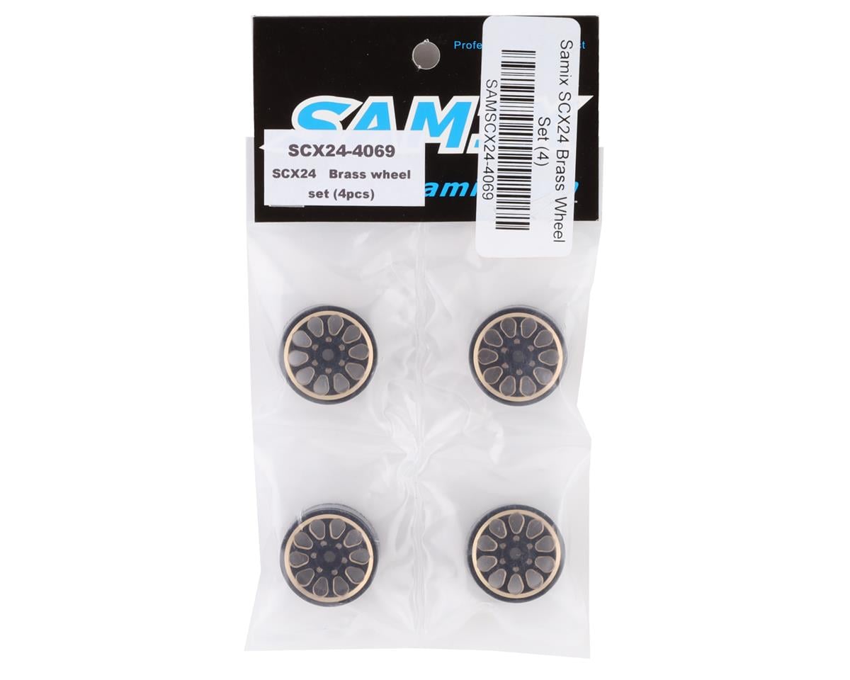Samix SCX24 Brass 1.0" Wheel Set (Black) (4) (20.75g)