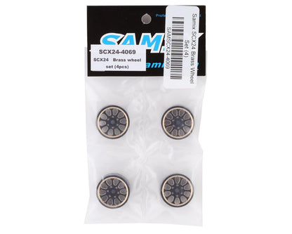 Samix SCX24 Brass 1.0" Wheel Set (Black) (4) (20.75g)
