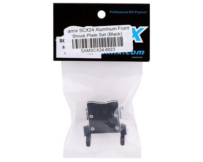 Samix SCX24 Aluminum Front Shock Plate Set (Black)