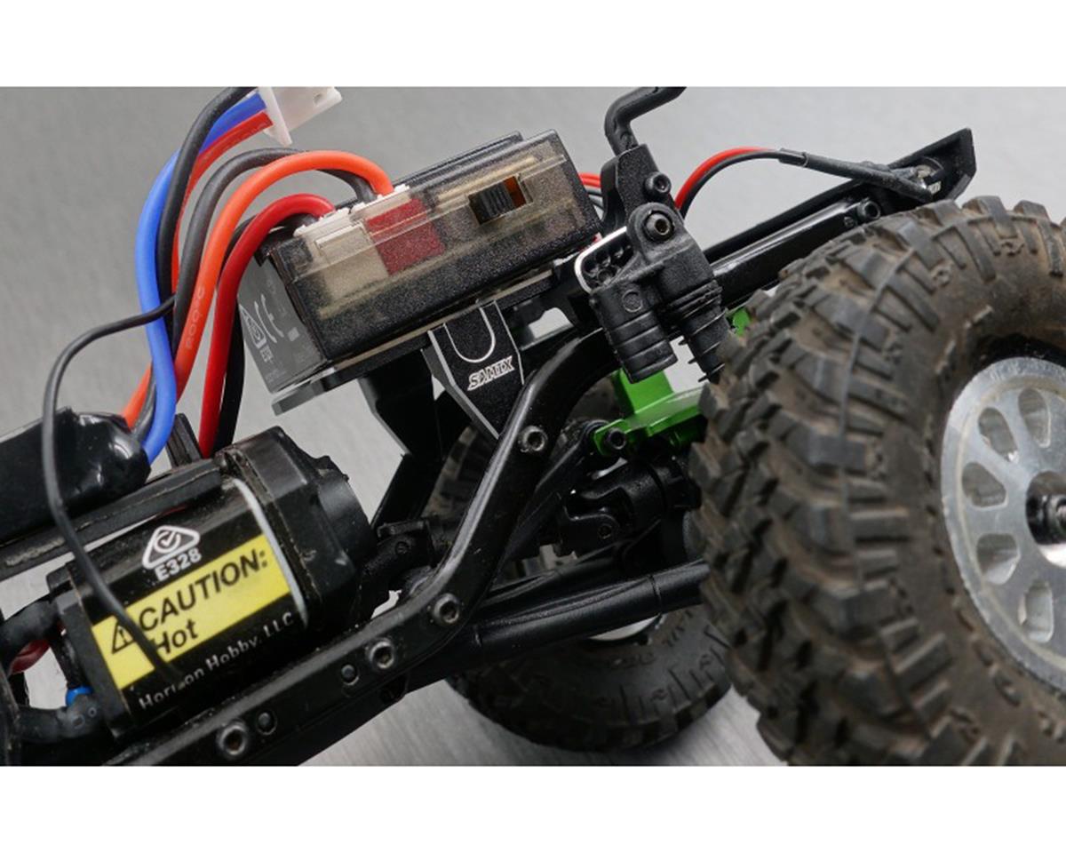 Samix SCX24 Aluminum Front Shock Plate Set (Black)