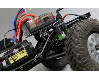 Samix SCX24 Aluminum Front Shock Plate Set (Black)