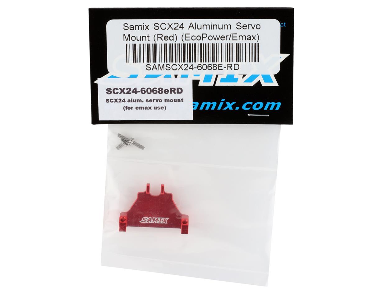 Samix SCX24 Aluminum Servo Mount (Red) (EcoPower/Emax)