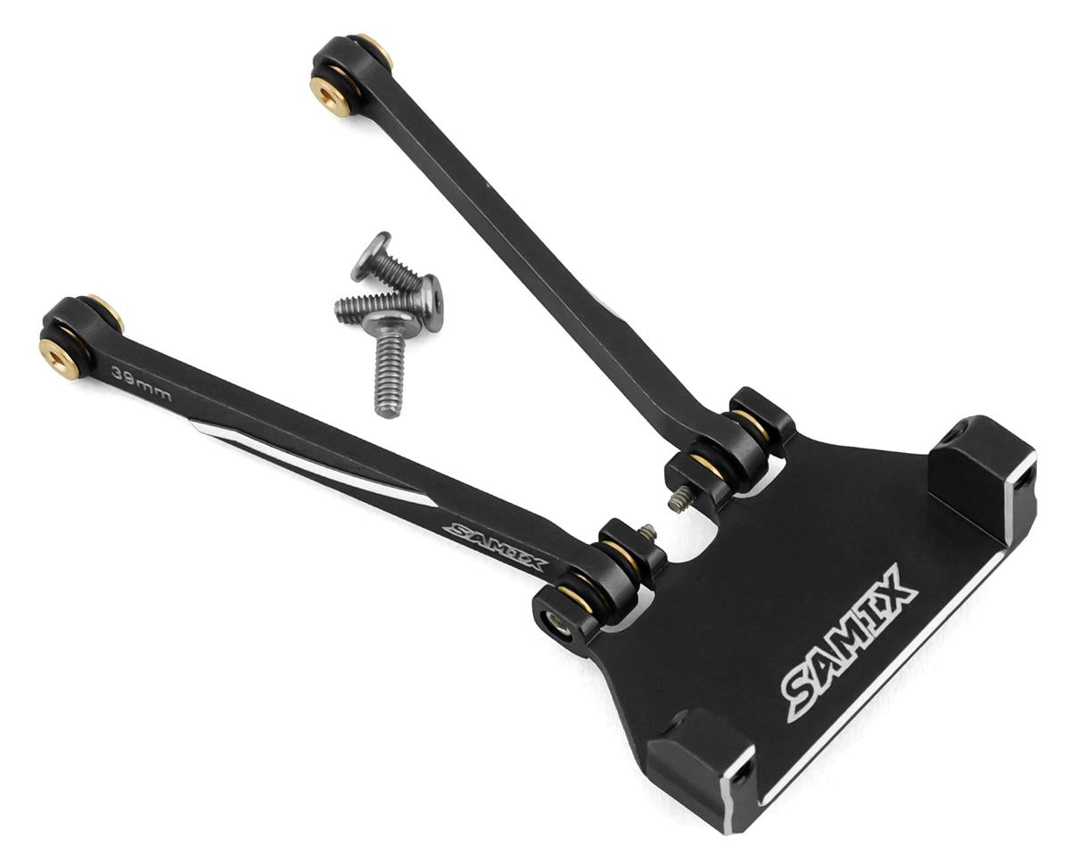 Samix SCX24 Aluminum 4-Link Servo Mount w/39mm Links (Black) (EcoPower/Emax)