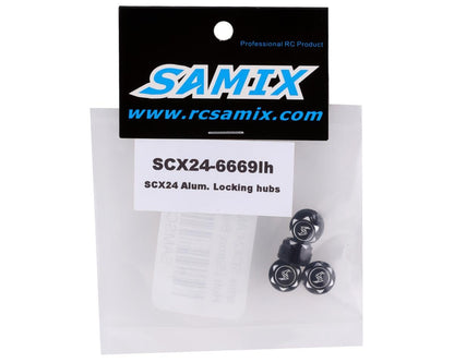 Samix SCX24 Aluminum Scale Wheel Hub (Black) (4)