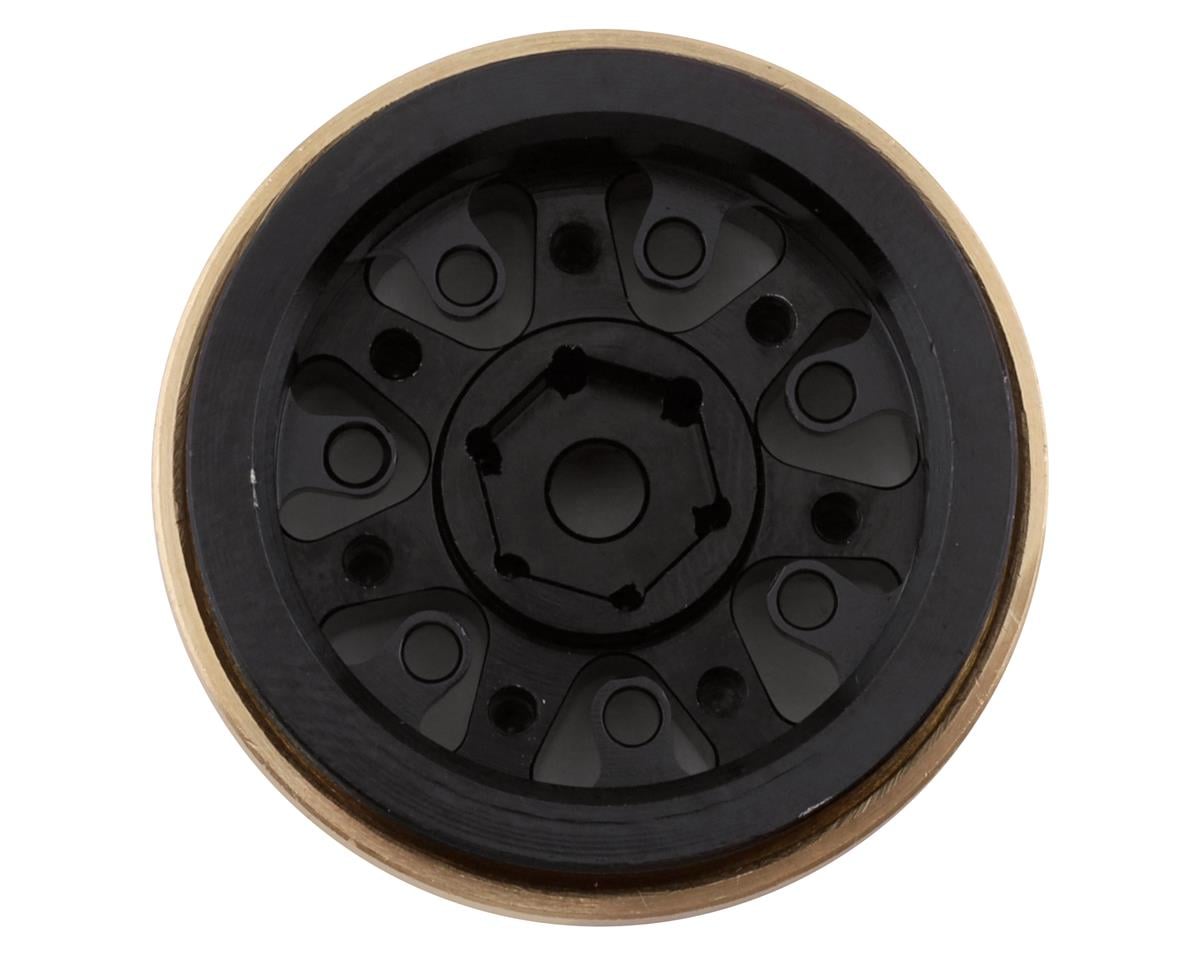 Samix SCX24 Aluminum & Brass 1.0" Beadlock Wheel Set (Black) (4) (20g)