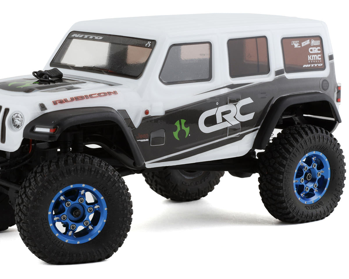 Samix SCX24 Aluminum & Brass Adjustable Offset 1.0" Beadlock Wheels (Blue) (4)