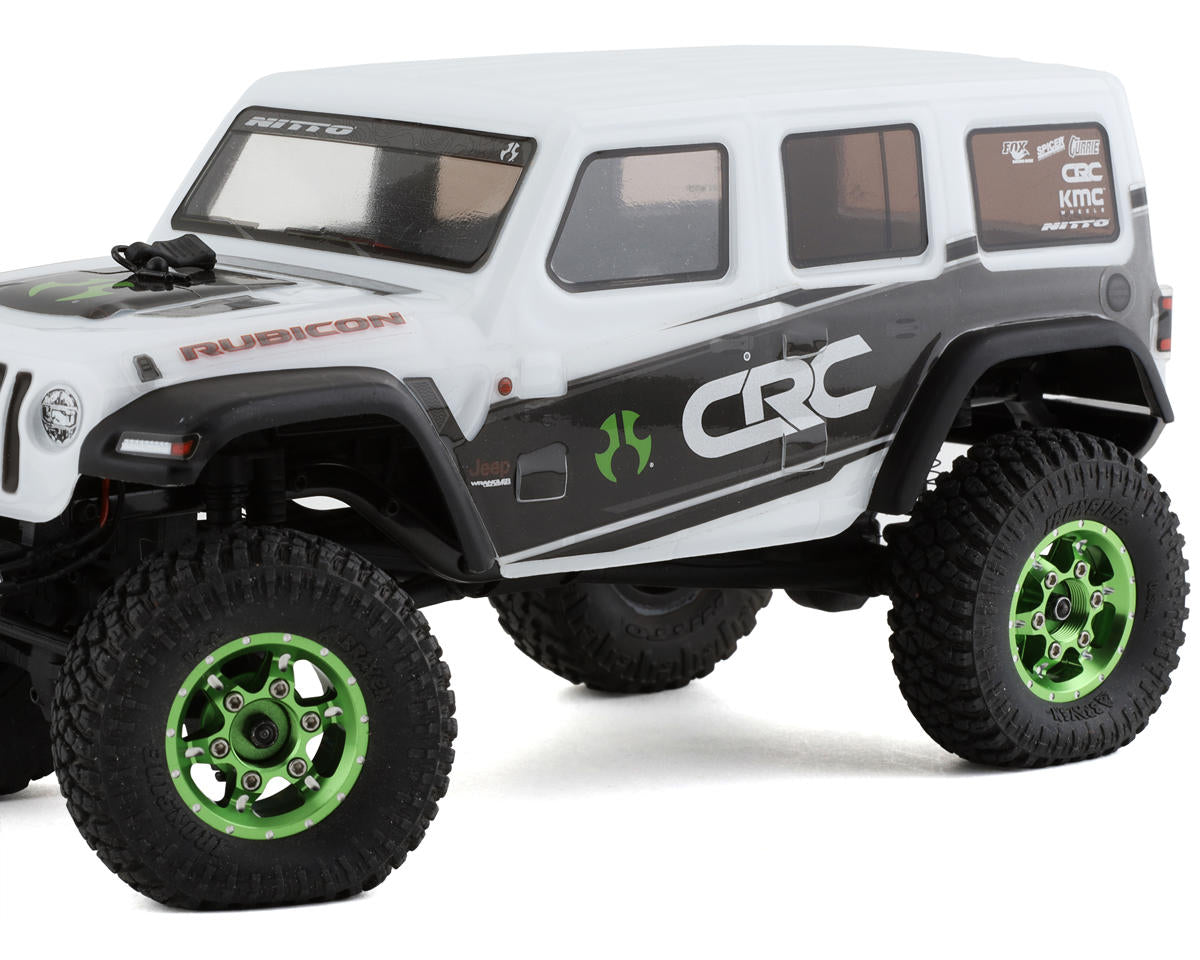 Samix SCX24 Aluminum & Brass Adjustable Offset 1.0" Beadlock Wheels (Green) (4)
