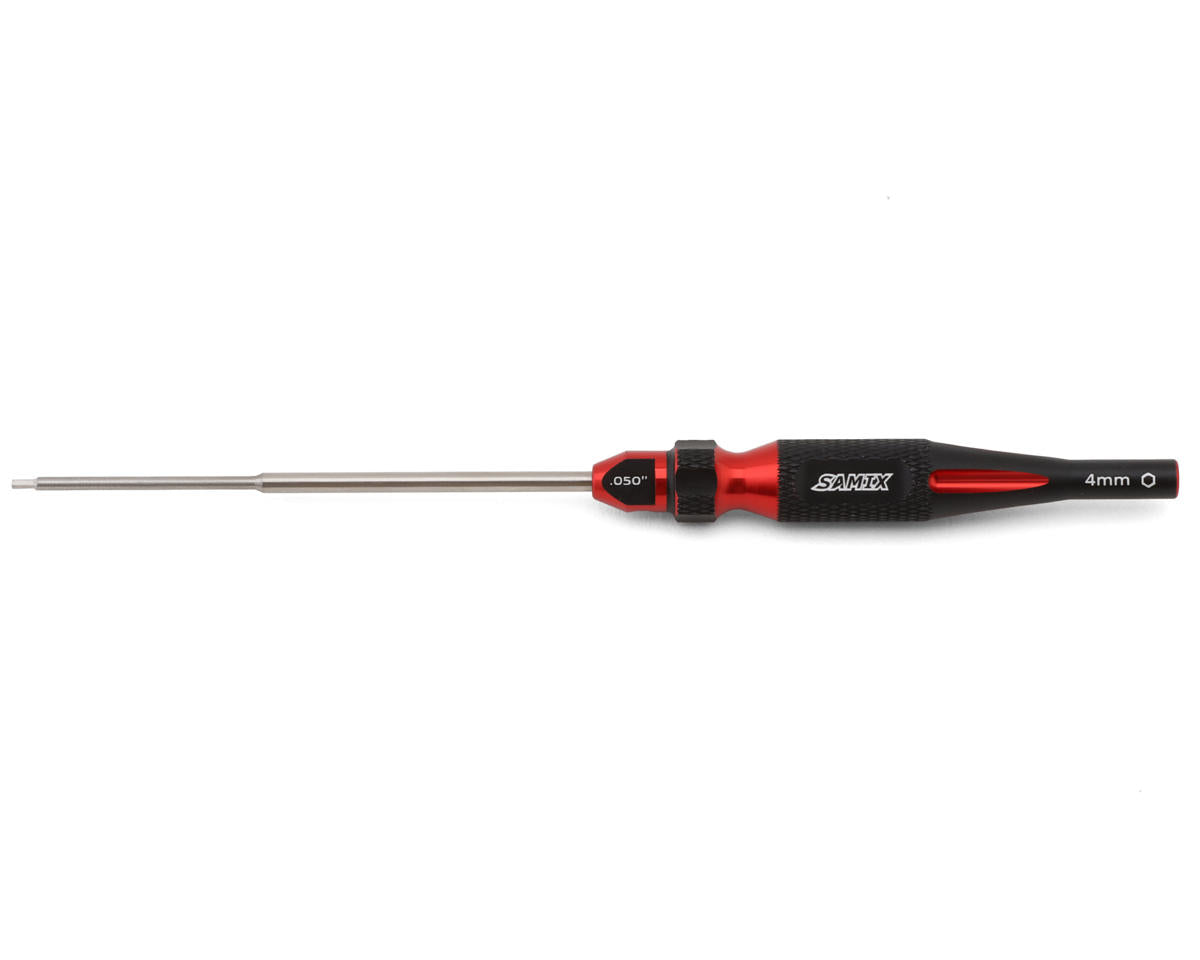 Samix SCX24 2-in-1 Hex Wrench/Nut Driver (Red) (.050" Hex/4mm Nut)