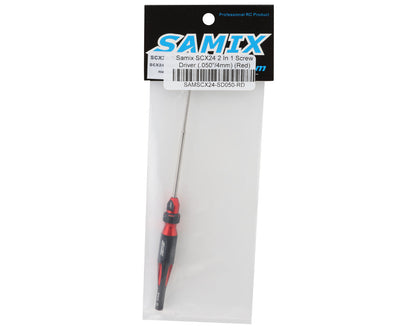 Samix SCX24 2-in-1 Hex Wrench/Nut Driver (Red) (.050" Hex/4mm Nut)