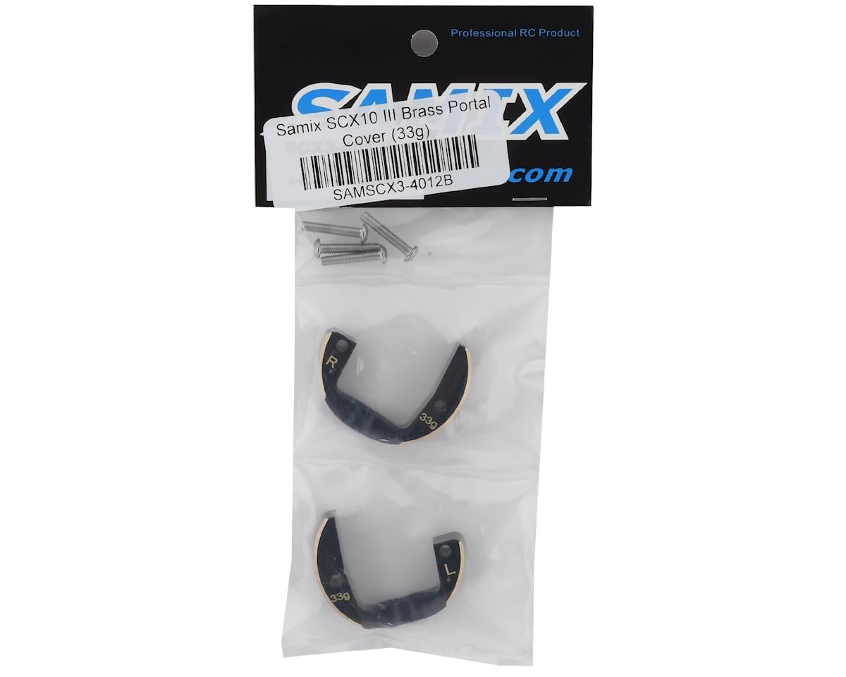Samix SCX10 III/Capra Brass Portal Cover Tuning Weights (33g)
